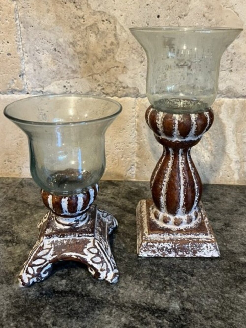 Southern Living at Home Bell Jar Candle Holders Set of 2